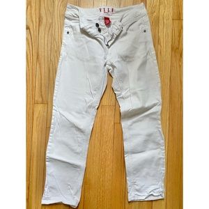 ELLE cropped white jeans